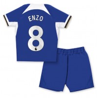 Chelsea Enzo Fernandez #8 Hemmaställ Barn 2023-24 Korta ärmar (+ Korta byxor)